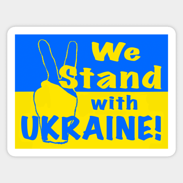 We Stand with Ukraine Sticker by missdebi27